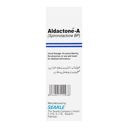 Searle Aldactone-A Tablet, 25mg, 100-Pack - Image 3