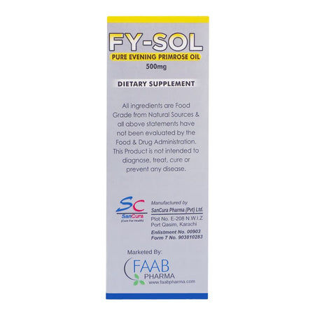 SanCura Pharma FY-Sol Dietary Supplement Capsule, 500mg, 30-Pack - Image 4