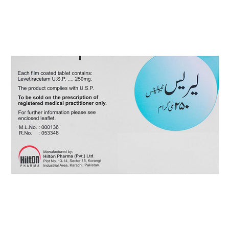 Hilton Pharma Lerace Tablet, 250mg, 10-Pack - Image 2