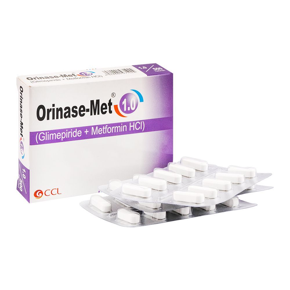 CCL Pharmaceuticals Orinase-Met Tablet, 1.0/500mg, 30-Pack - Main Image