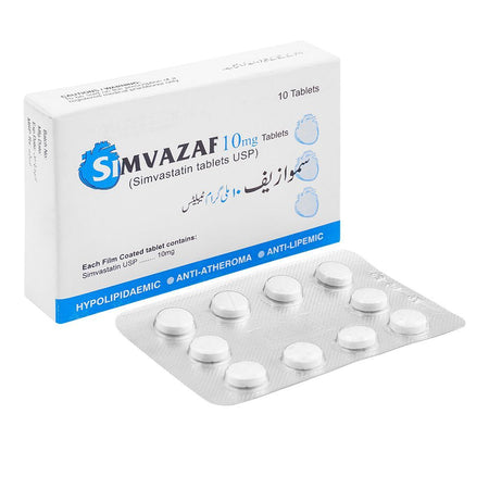 Zafa Pharmaceuticals Simvazaf Tablet, 10mg, 10-Pack - Main Image