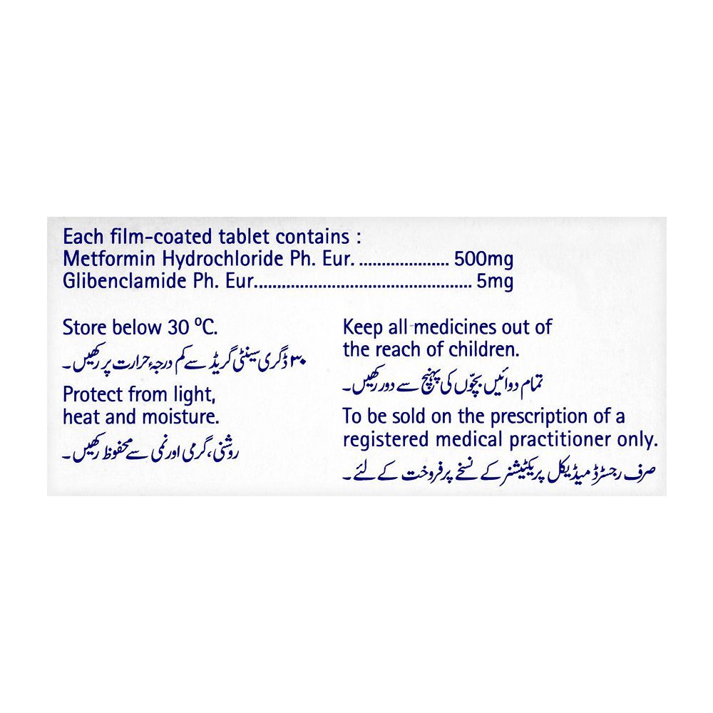 Martin Dow Glucovance Tablet, 500mg/5mg, 30-Pack - Image 3