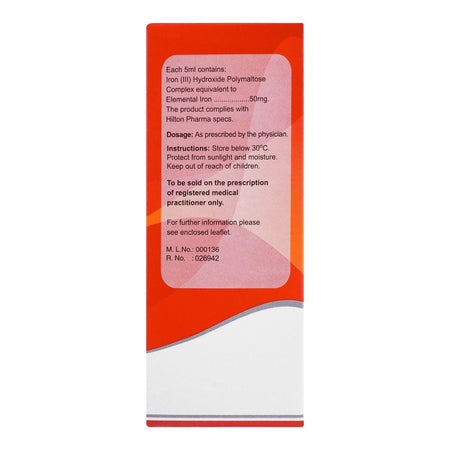 Hilton Pharma Ferosoft Syrup, For Treatment Of Iron Deficiency Anaemia, 120ml - Image 4