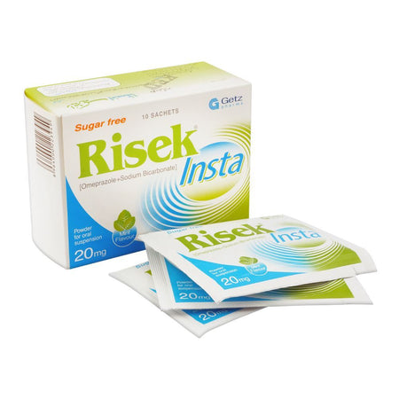 Getz Pharma Risek Insta Sugar-Free Sachet, 20mg, 10-Pack - Main Image