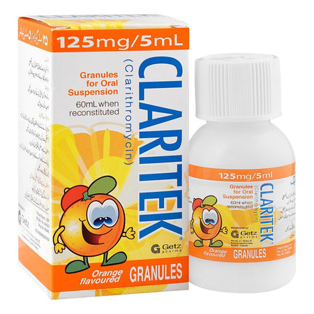 Getz Pharma Claritek Granules Syrup, 125/5ml, 60ml - Main Image