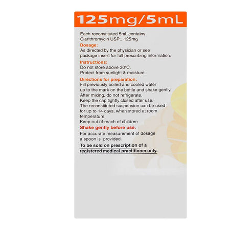 Getz Pharma Claritek Granules Syrup, 125/5ml, 60ml - Image 3