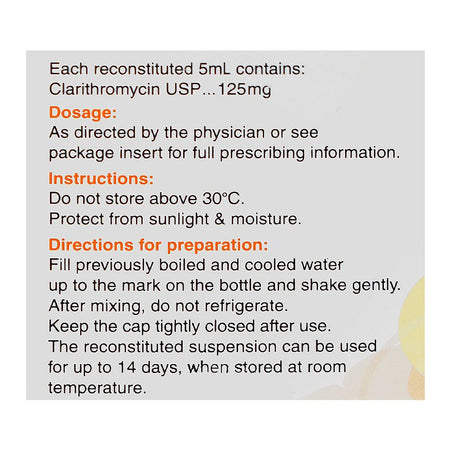 Getz Pharma Claritek Granules Syrup, 125/5ml, 60ml - Image 5