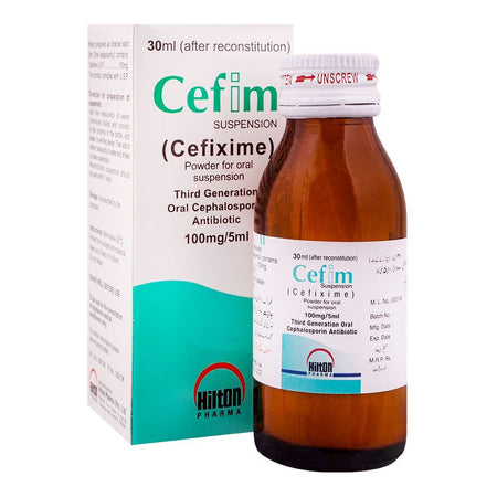Hilton Pharma Cefim 100mg Suspension, 30ml - Main Image