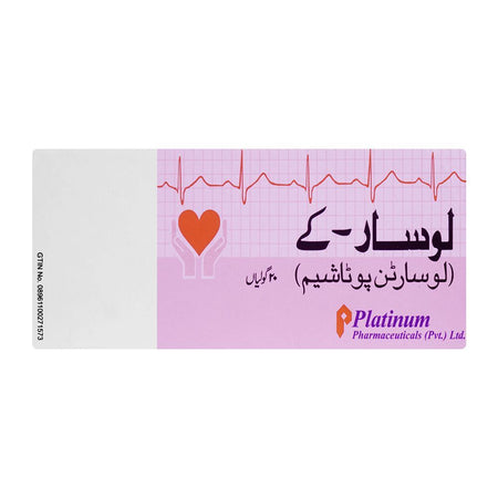Platinum Pharmaceuticals Losar-K Tablet, 50mg, 20-Pack - Image 3