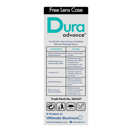 Ultimate Plus Dura Advance Multi-Purpose Solution, For Contact Lenses, 360ml - Image 2