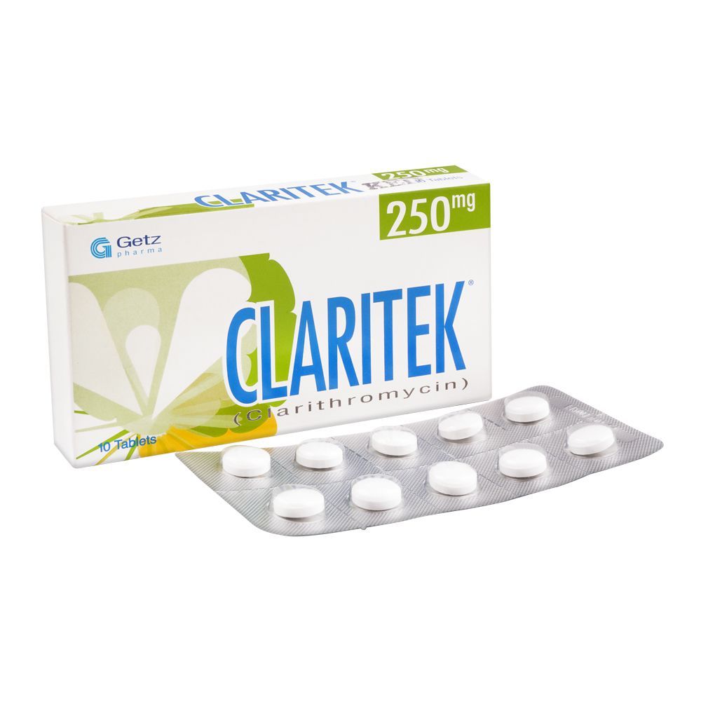 Getz Pharma Claritek Tablet, 250mg, 10-Pack - Main Image