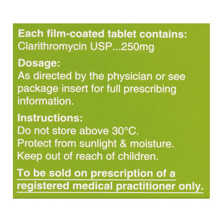 Getz Pharma Claritek Tablet, 250mg, 10-Pack - Image 4