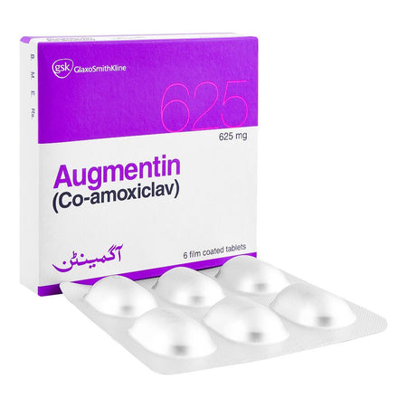 GSK Augmentin Tablet, 625mg, 6-Pack - Main Image