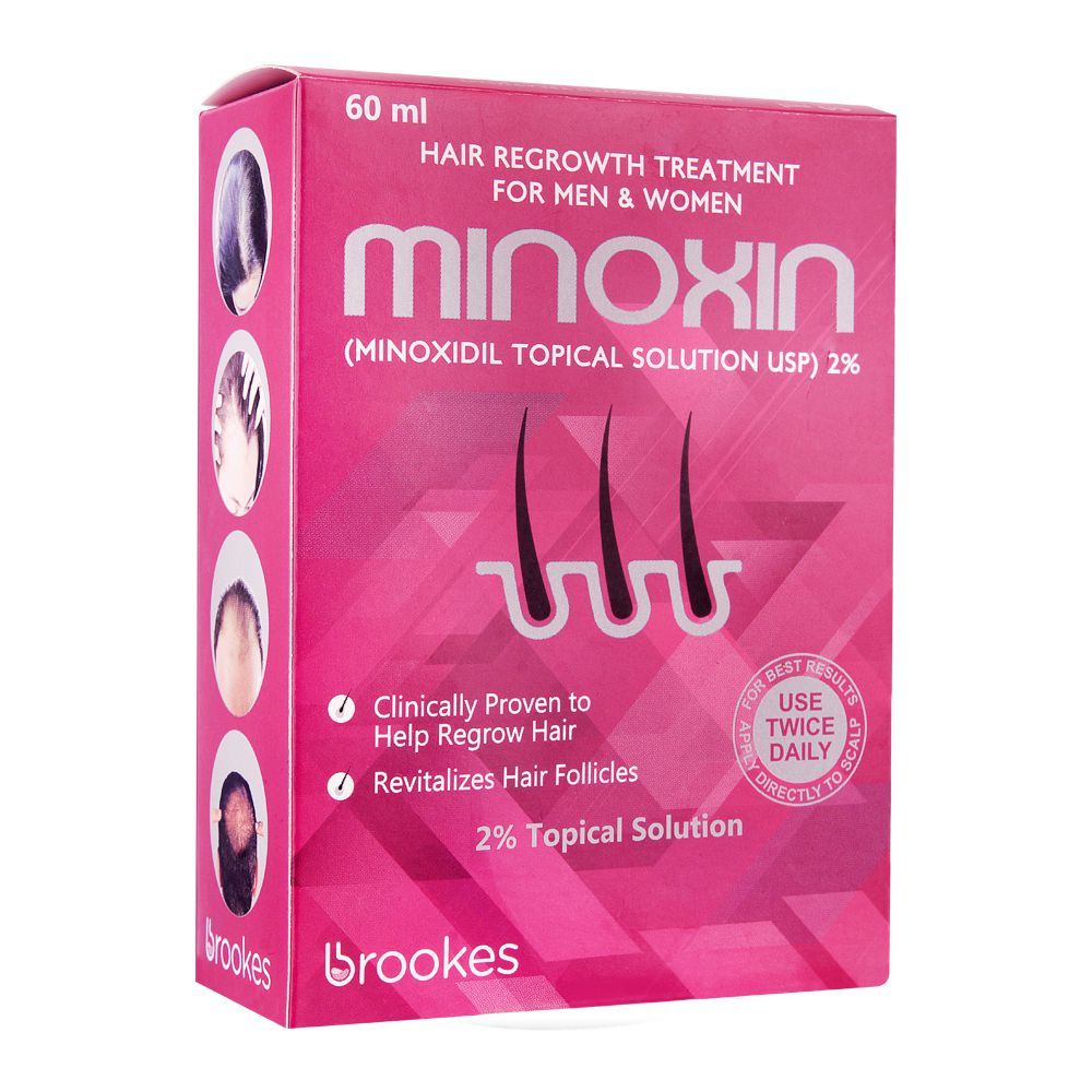 Minoxin Hair Regrowth Treatment, Minoxidil 2% Tropical Solution, For Men & Women, 60ml - Main Image