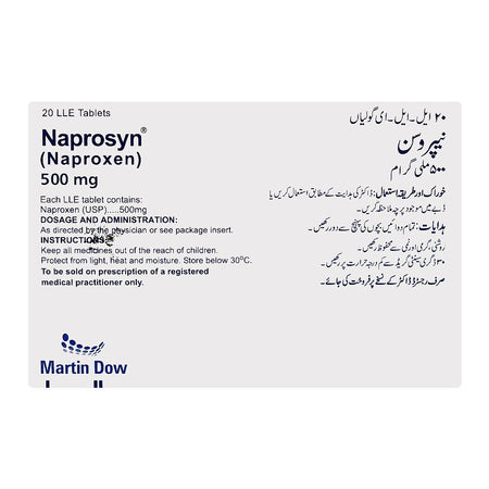 Martin Dow Naprosyn LLE Tablet, 500mg, Box - Image 2