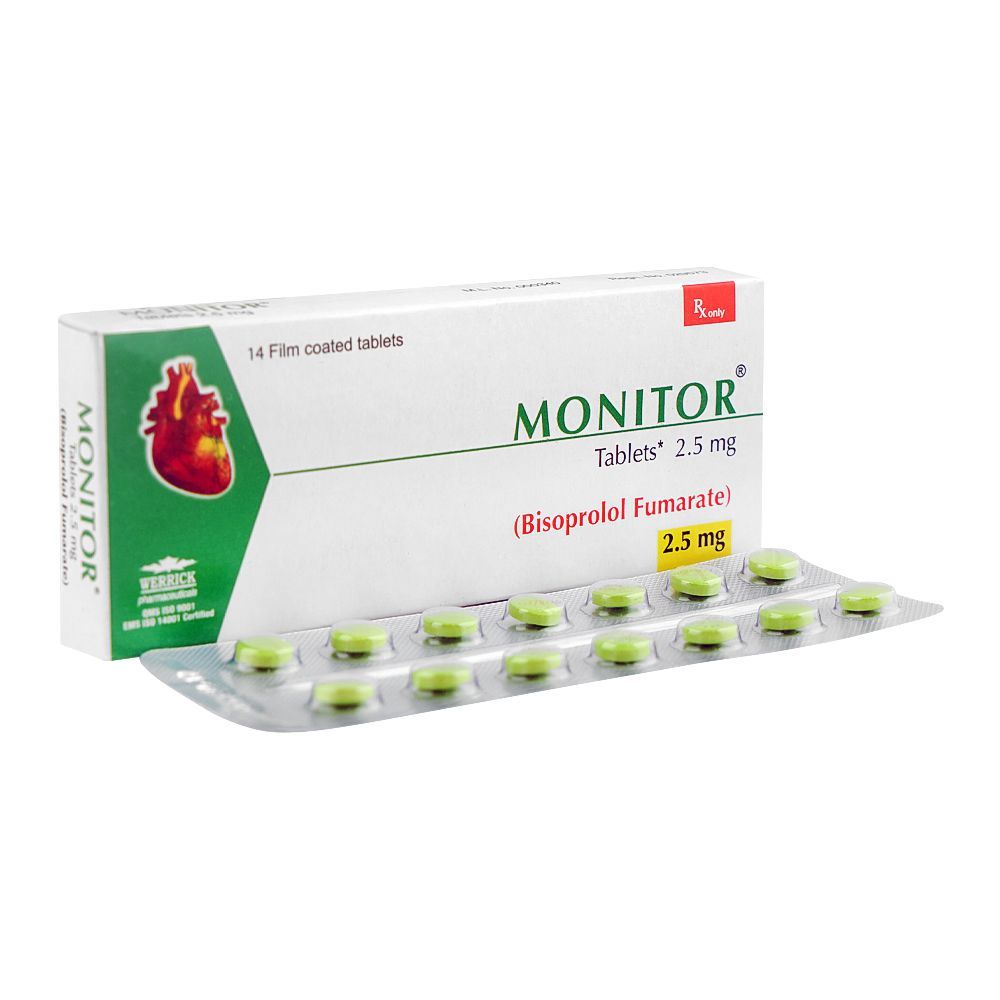 Werrick Pharmaceuticals Monitor Tablet, 2.5mg, 14-Pack - Main Image