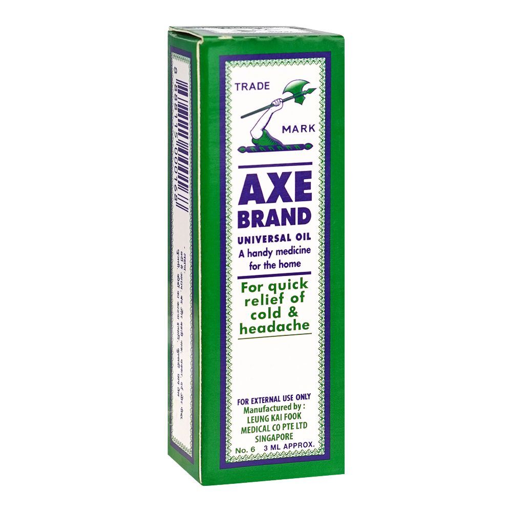 Axe Brand Universal Oil, For Quick Relief of Cold & Headache, 3ml - Main Image