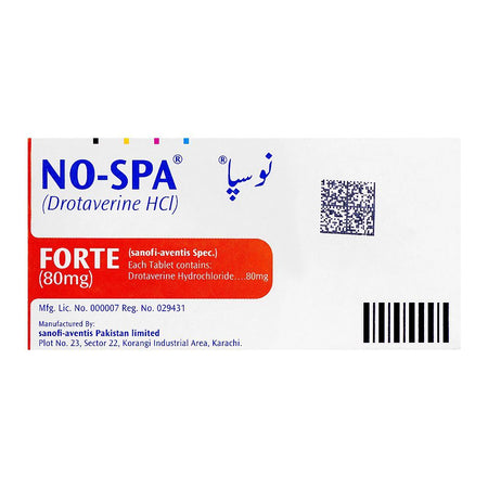 No-Spa Forte Tablet, 80mg, 1-Strip - Image 2