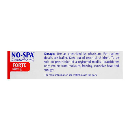 No-Spa Forte Tablet, 80mg, 1-Strip - Image 3