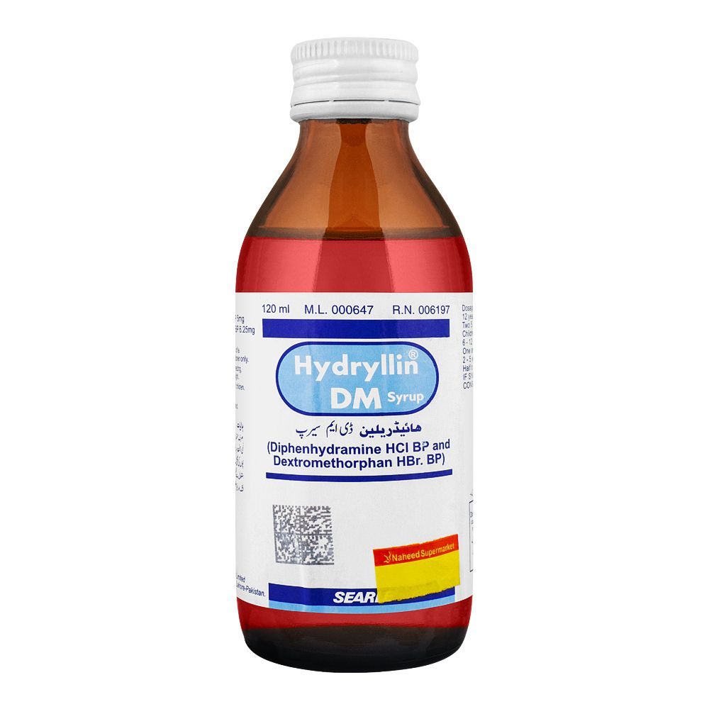 Searle Hydryllin DM Syrup, 120ml - Main Image