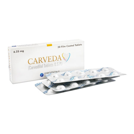 Ferozsons Laboratories Carveda Tablet, 6.25mg, 30-Pack - Main Image
