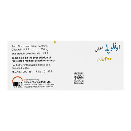 Hilton Pharma Oflobid Tablet, 200mg, 10-Pack - Image 2