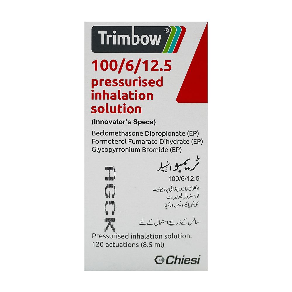 Chiesi Pharmaceuticals Trimbow Pressurized Inhalation Solution, 100/6/12.5, 120 Actuations - Image 3
