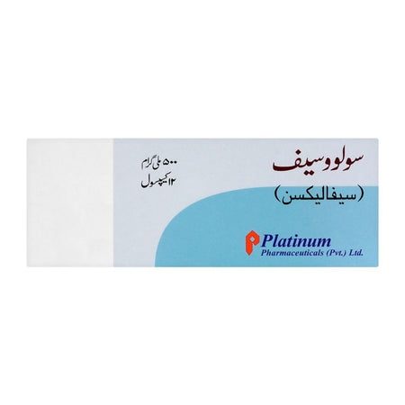 Platinum Pharmaceuticals Solvocef Capsule, 500mg, 12-Pack - Image 2