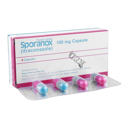 Aspin Pharma Sporanox Capsule, 100mg, 4-Pack - Main Image