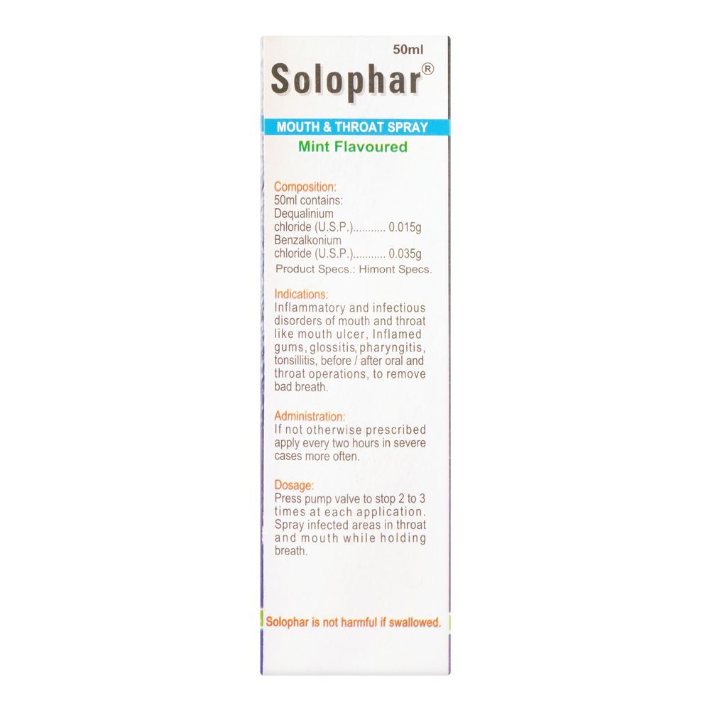 Himont Pharmaceuticals Solophar Oral Spray, 50ml - Image 2