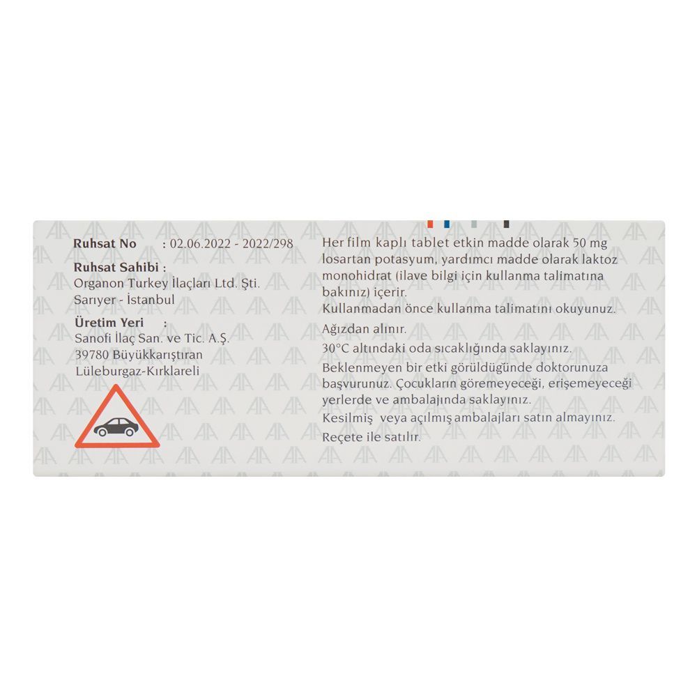 Organon Pharma Cozaar Tablet, 50mg, 28-Pack - Image 2