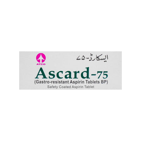ATCO Laboratories Ascard Tablet, 75mg, 1-Strip - Image 5