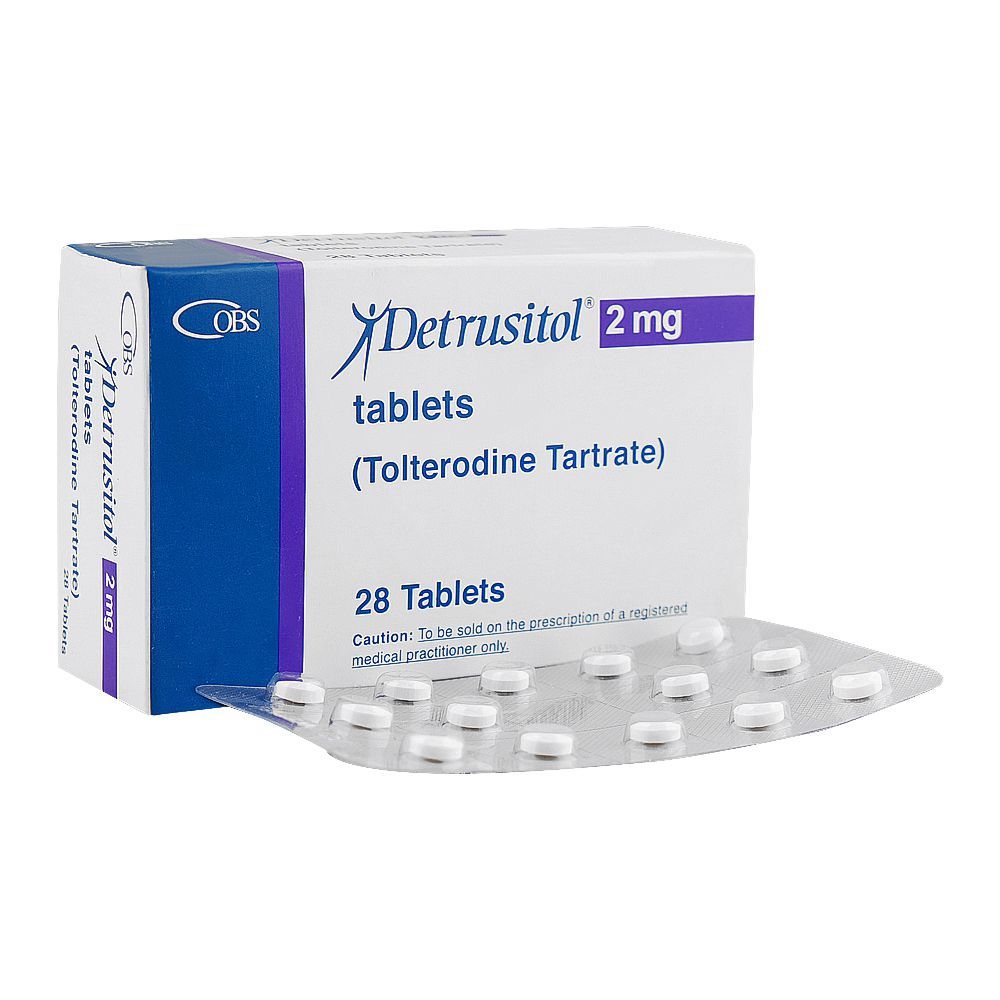 OBS Pharmaceuticals Detrusitol Tablet, 2mg, 20-Pack - Main Image