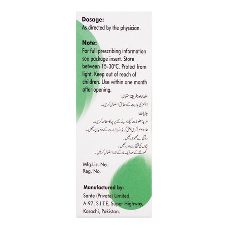 Sante Pharma Tears Forte Ophthalmic Solution, 15ml - Image 2