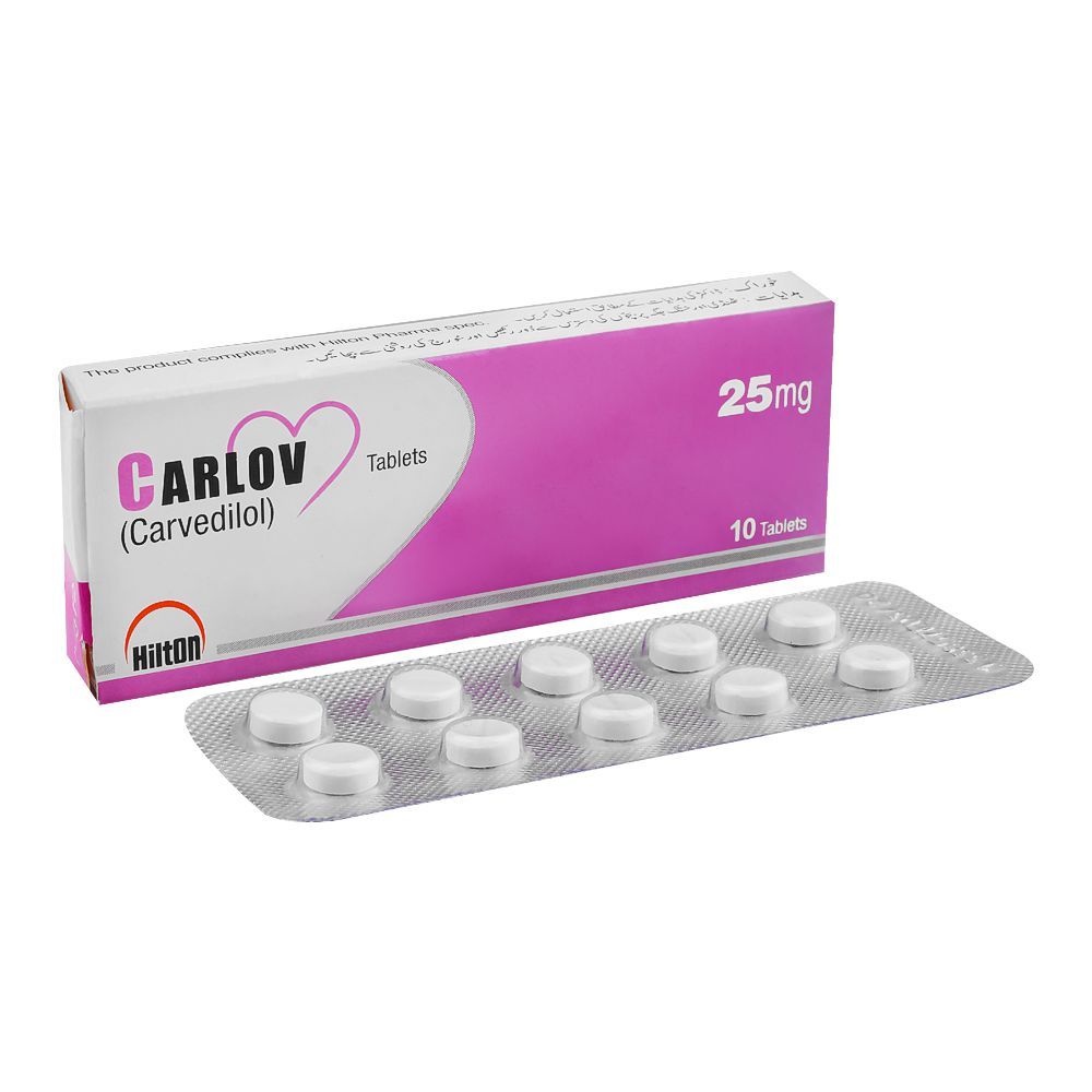 Hilton Pharma Carlov Tablet, 25mg, 10-Pack - Main Image