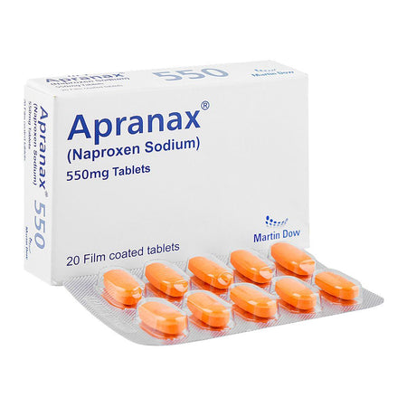 Apranax Tablets 550mg, Strip (10 Tablets) - Main Image