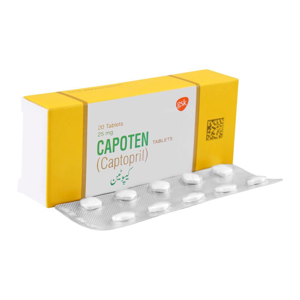 GSK Capoten Tablet, 25mg, 1-Strip - Main Image