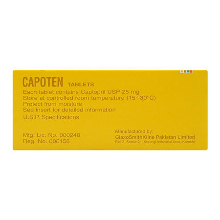 GSK Capoten Tablet, 25mg, 1-Strip - Image 2