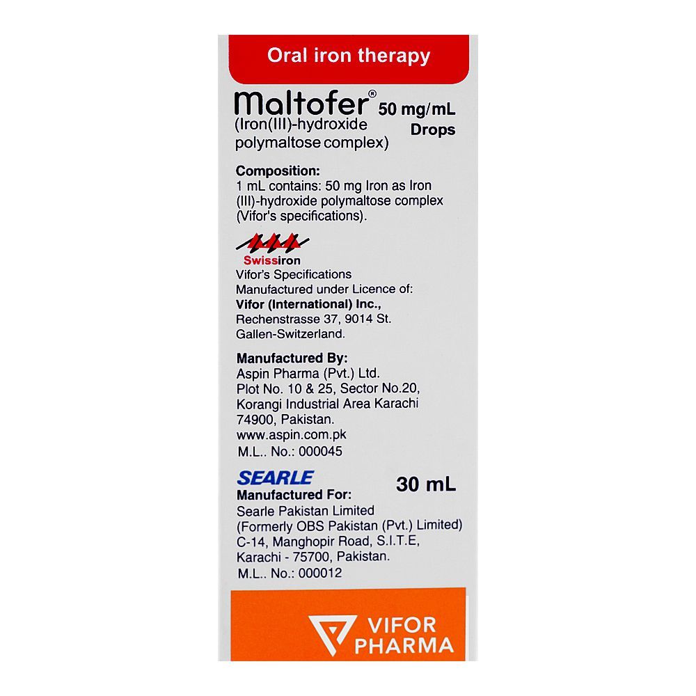 Searle Maltofer Drops, 30ml - Image 2