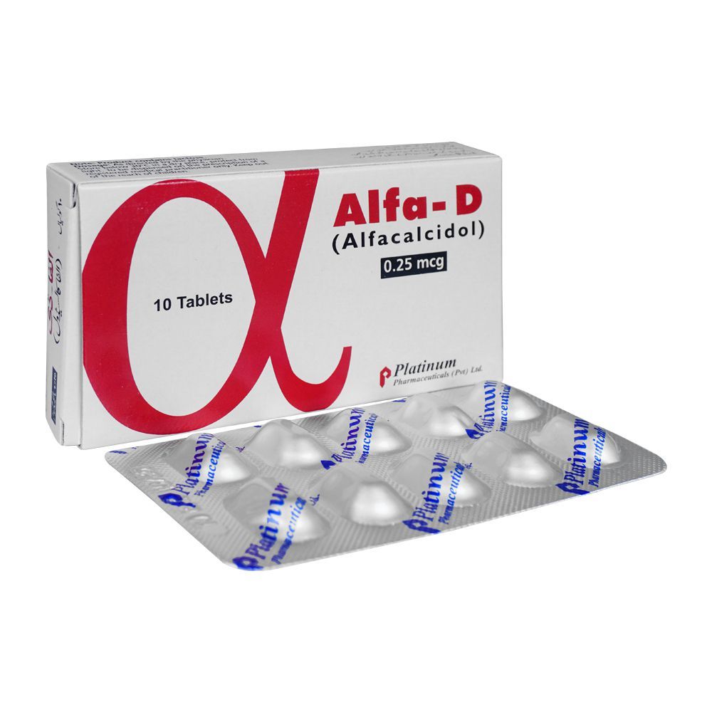 Platinum Pharmaceuticals Alfa-D Tablet, 0.25mcg, 10-Pack - Main Image