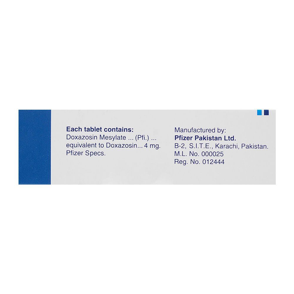 Pfizer Cardura Tablet, 4mg, 20-Pack - Image 4