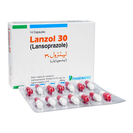 Pharmatec Lanzol Capsule, 30mg, 14 Capsules - Main Image