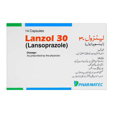 Pharmatec Lanzol Capsule, 30mg, 14 Capsules - Image 2