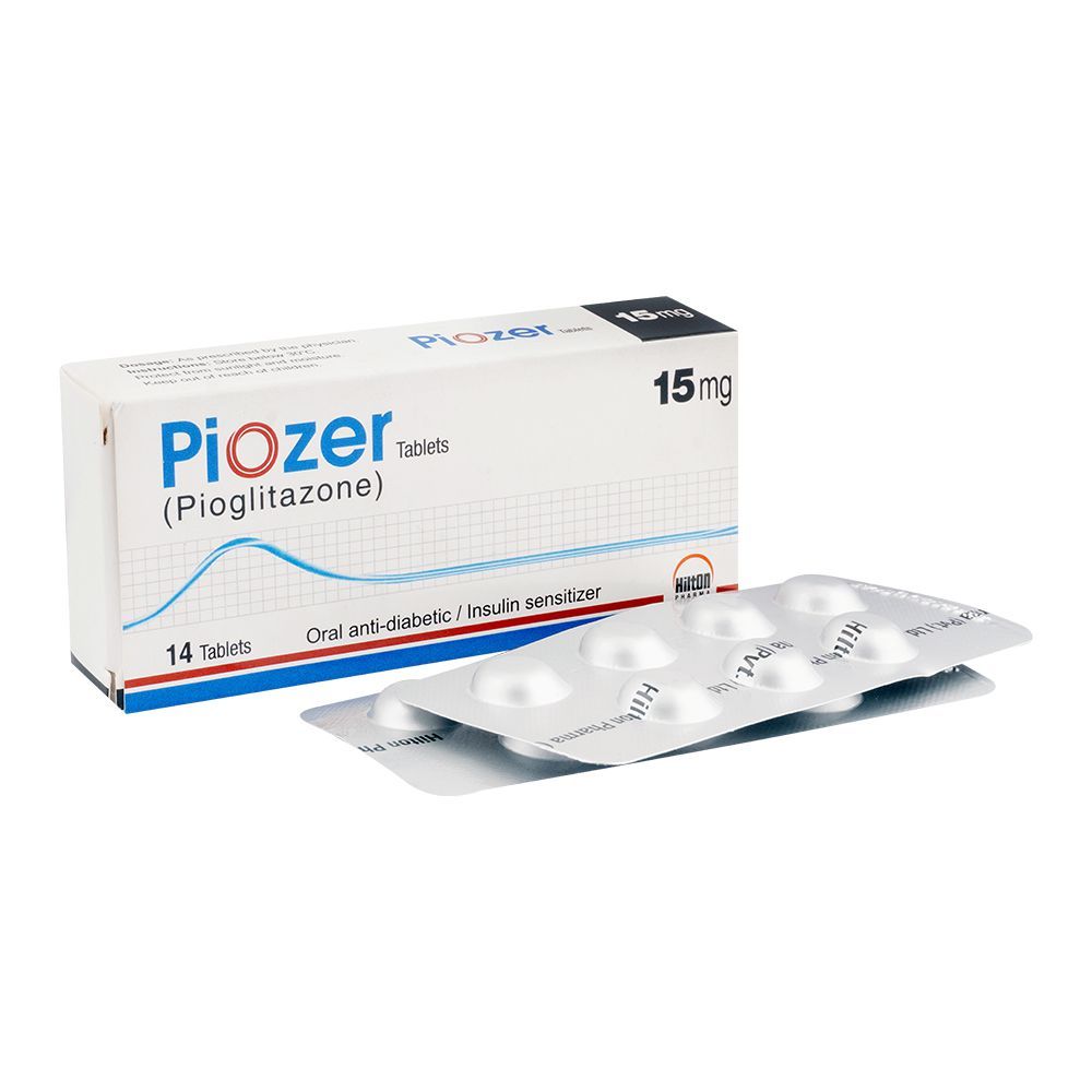 Hilton Pharma Piozer Tablet, 15mg, 14-Pack - Main Image