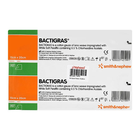 Smith & Nephew Bactigras Plaster, (5.9 X 7.8 Inches) - Main Image