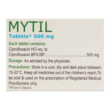 Wilson's Pharmaceuticals Mytil Tablet, 500mg, 10-Pack - Image 3