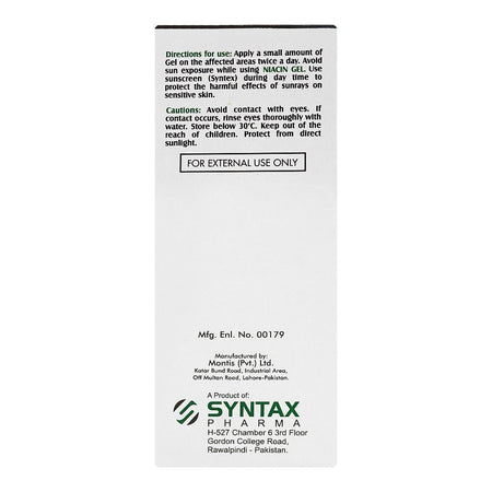 Syntax Pharmaceuticals Niacin Gel, Oil Free, 30g - Image 2