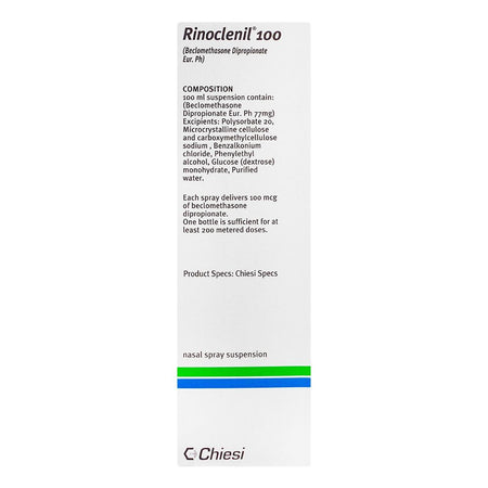 Chiesi Pharmaceuticals Rinoclenil Spray, 100mg/30ml, 200 Doses - Image 4
