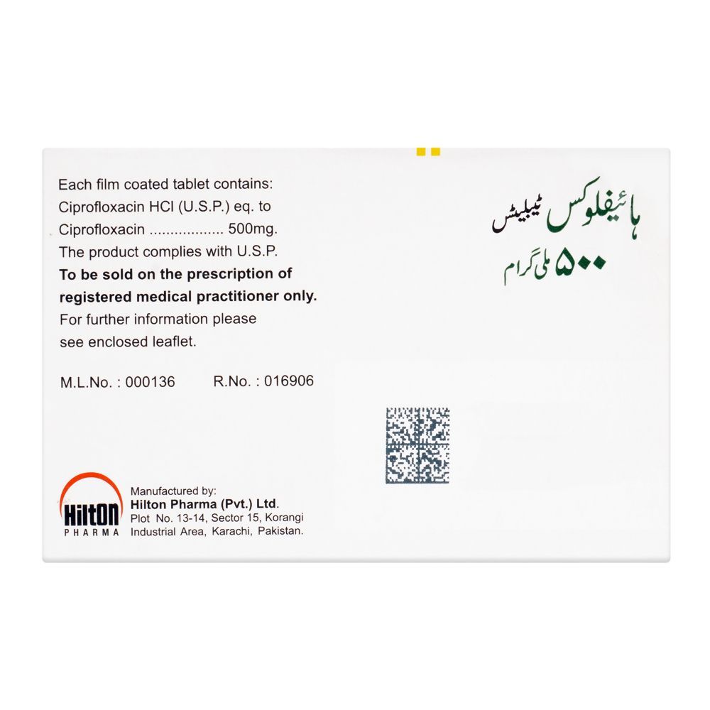 Hilton Pharma Hiflox Tablet, 500mg, 10-Pack - Image 2