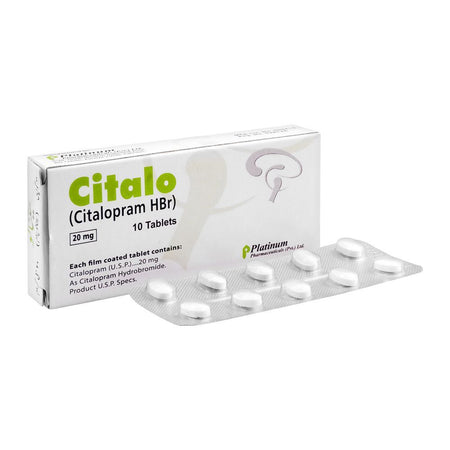 Platinum Pharmaceuticals Citalo Tablet, 20mg, 10-Pack - Main Image